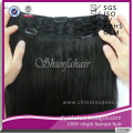 High quality human hair extensions, net in hair,net in clip in extension,fishing net clip in hair weave